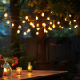 Solar string lights - 25 E27 LED Filament Bulbs - IP44 - 9.2 meters