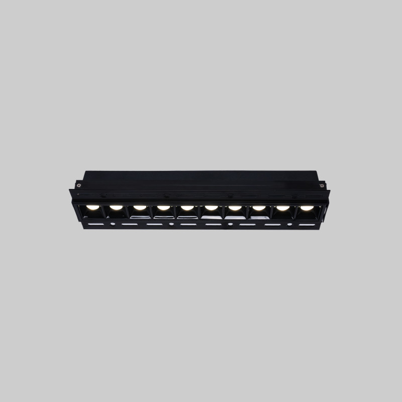 Recessed linear LED spotlight for plasterboard - 20W - UGR18 - CRI90 - Black Recessed linear LED spotlight for plasterboard - 20W - UGR18 - CRI90 - Black