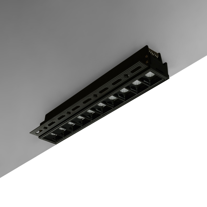 Recessed linear LED spotlight for plasterboard - 20W - UGR18 - CRI90 - Black Recessed linear LED spotlight for plasterboard - 20W - UGR18 - CRI90 - Black