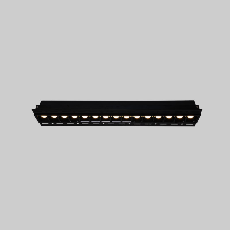 Recessed linear LED spotlight for plasterboard - 30W - UGR18 - CRI90 - Black Recessed linear LED spotlight for plasterboard - 30W - UGR18 - CRI90 - Black