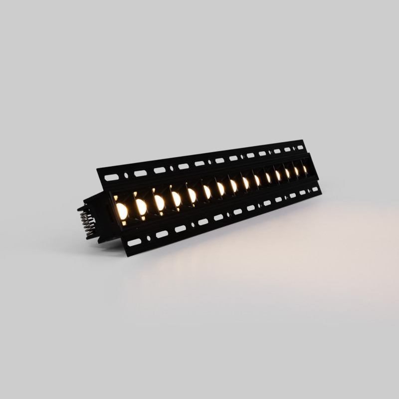 Recessed linear LED spotlight for plasterboard - 30W - UGR18 - CRI90 - Black Recessed linear LED spotlight for plasterboard - 30W - UGR18 - CRI90 - Black