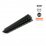 Recessed linear LED spotlight for plasterboard - 30W - UGR18 - CRI90 - Black