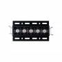 Recessed linear LED spotlight for plasterboard - 12W - UGR18 - CRI90 - Black