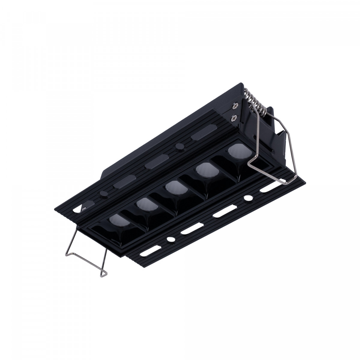 Recessed linear LED spotlight for plasterboard - 12W - UGR18 - CRI90 - Black