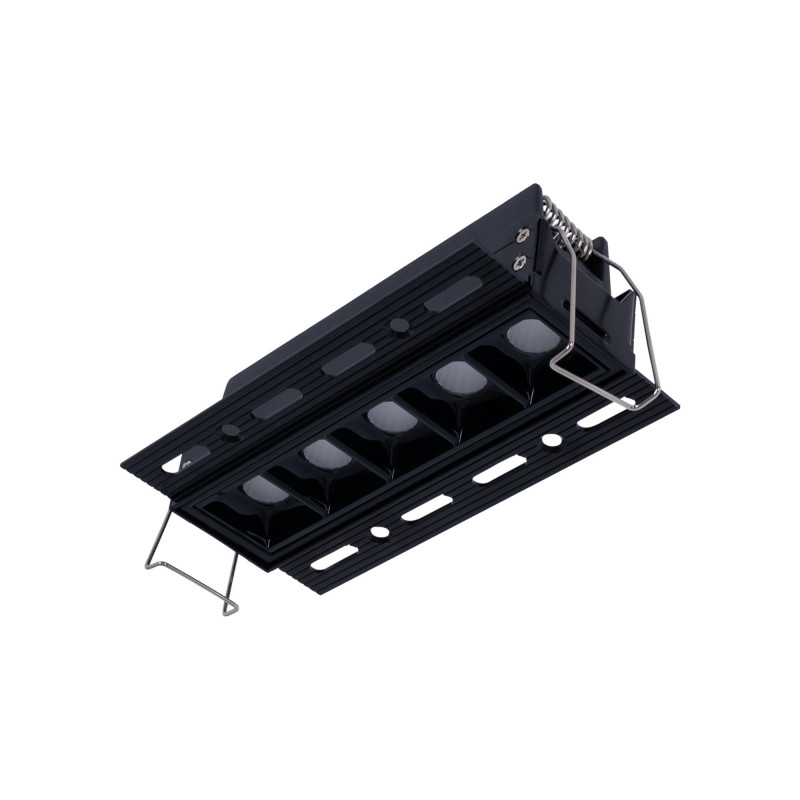 Recessed linear LED spotlight for plasterboard - 12W - UGR18 - CRI90 - Black