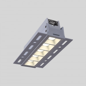 Recessed linear LED spotlight for plasterboard - 12W - UGR18 - CRI90 - White