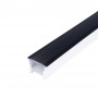 Flexible black silicone sheath to convert LED strip to neon - 16x16mm - 5 meters - Vertical bending