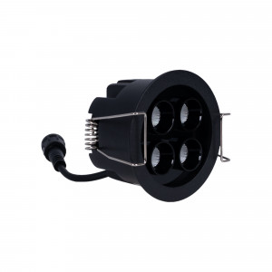 Recessed round LED downlight - 8W - Osram Chip - UGR18 - Cutout Ø 58mm - Black