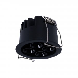 Recessed round LED downlight - 8W - Osram Chip - UGR18 - Cutout Ø 58mm - Black