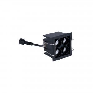 Recessed square LED downlight - 8W - Osram Chip - UGR18 - Cutout 48 x 48 mm - Black