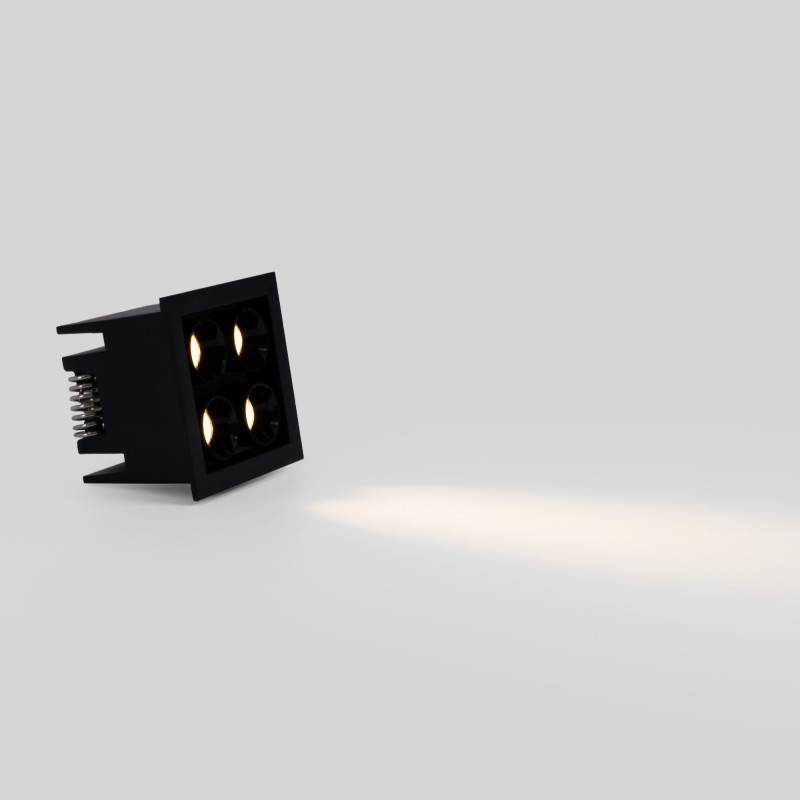 Recessed square LED downlight - 8W - Osram Chip - UGR18 - Cutout 48 x 48 mm - Black Recessed square LED downlight - 8W - Osram Chip - UGR18 - Cutout 48 x 48 mm - Black