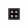 Recessed square LED downlight - 8W - Osram Chip - UGR18 - Cutout 48 x 48 mm - Black