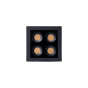 Recessed square LED downlight - 8W - Osram Chip - UGR18 - Cutout 48 x 48 mm - Black
