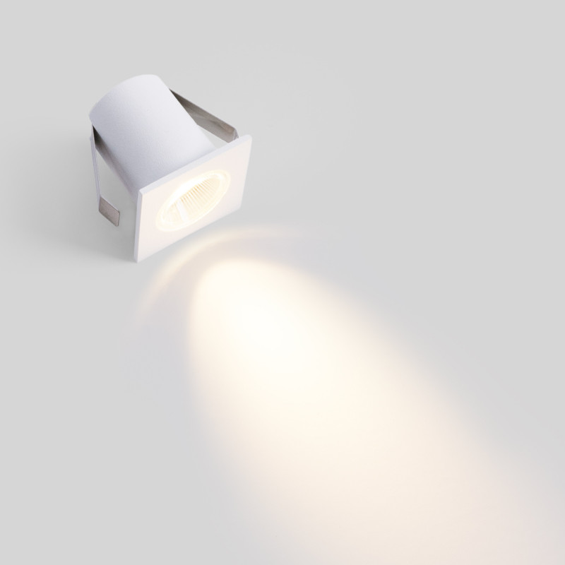 Recessed square LED downlight - 2W - Osram Chip - UGR18 - Cutout Ø 25mm - White Recessed square LED downlight - 2W - Osram Chip - UGR18 - Cutout Ø 25mm - White