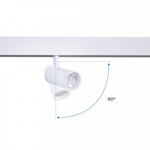 Magnetic track CCT LED spotlight - 48V - 6W - Mi Light - White