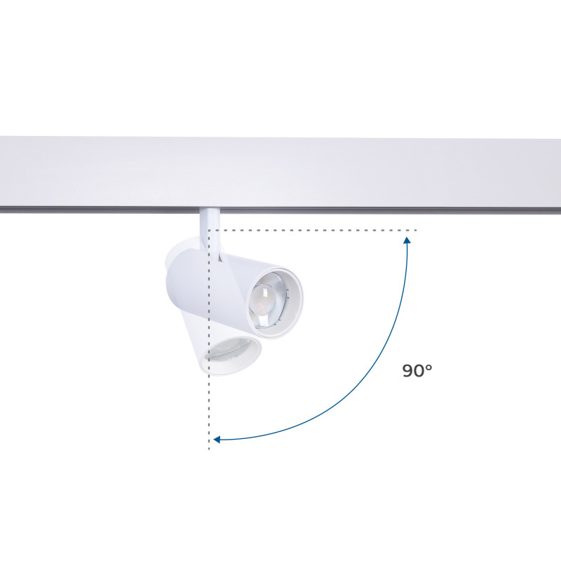 Magnetic track CCT LED spotlight - 48V - 6W - Mi Light - White
