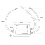 RGBW Amplifier/repeater - Tri-proof 12-24V DC - 6A/channel - IP67 - dimensions