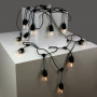 Solar string light - 15 E27 LED Filament Bulbs - IP44 - 10 metres