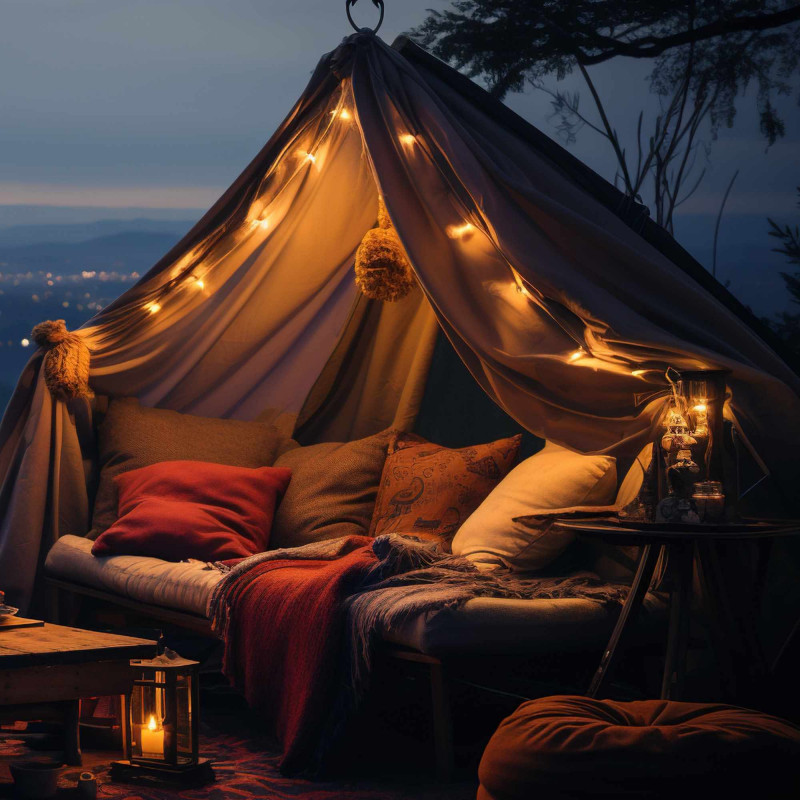 camping - warm solar garland lighting camping - warm solar garland lighting