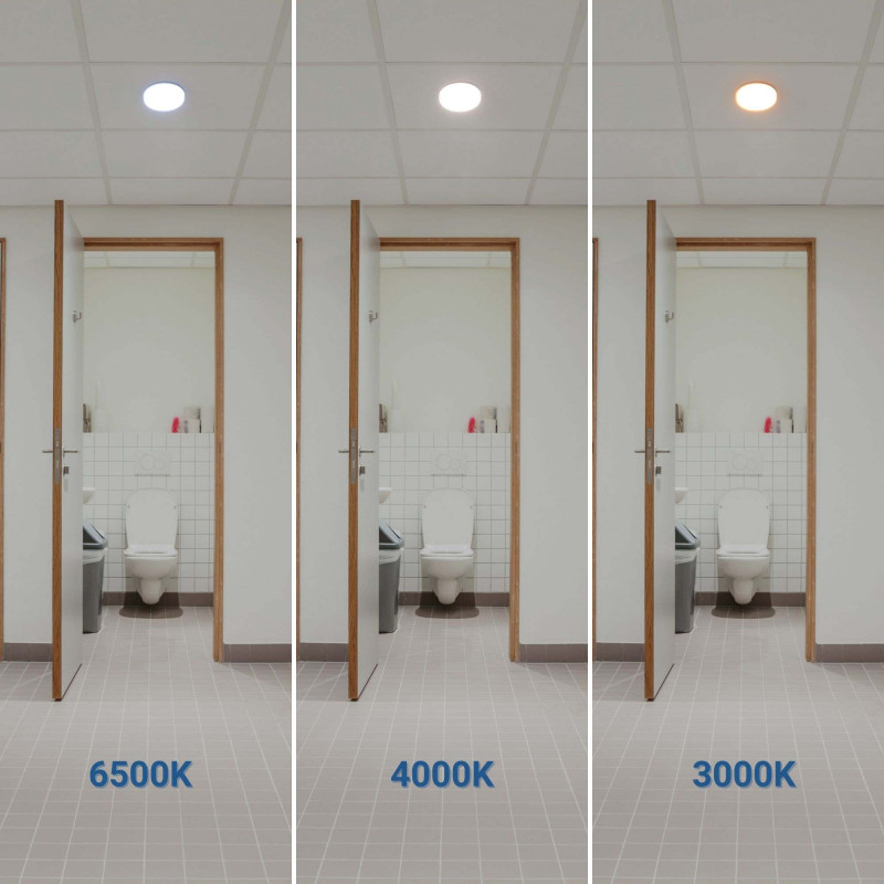 Tri-proof CCT LED ceiling light with motion sensor - 24W - Ø33cm - IP65