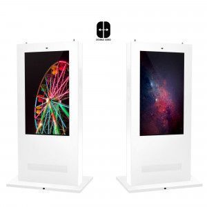 Outdoor digital totem - 55" LCD screen- Double sided - Non touch - Android - White