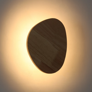 Wooden wall light "Eclipse 3" - 8W - Warm light