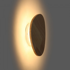 Wooden wall light "Eclipse 3" - 8W - Warm light