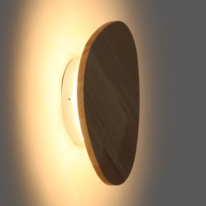 Wooden wall light "Eclipse 3" - 12W - Warm light