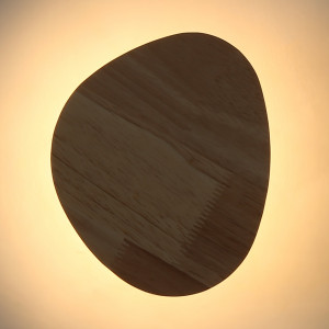 Wooden wall light "Eclipse 3" - 12W - Warm light
