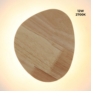 Wooden wall light "Eclipse 3" - 12W - Warm light