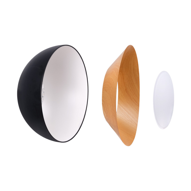 CCT LED 24W ceiling light - Wood effect - ø50cm