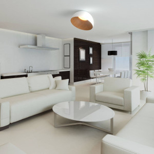 CCT LED slant ceiling light - 24W - Wood effect - ø50cm