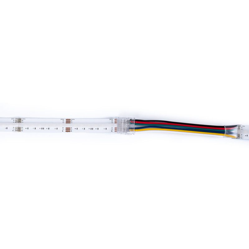 Hippo COB RGB+CCT strip connector - 12mm PCB - 6 pin - IP20 - Max 24V Hippo COB RGB+CCT strip connector - 12mm PCB - 6 pin - IP20 - Max 24V