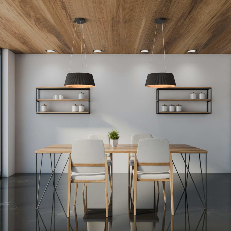 CCT LED Pendant Lamp - 24W - Wood effect - ø46cm CCT LED Pendant Lamp - 24W - Wood effect - ø46cm