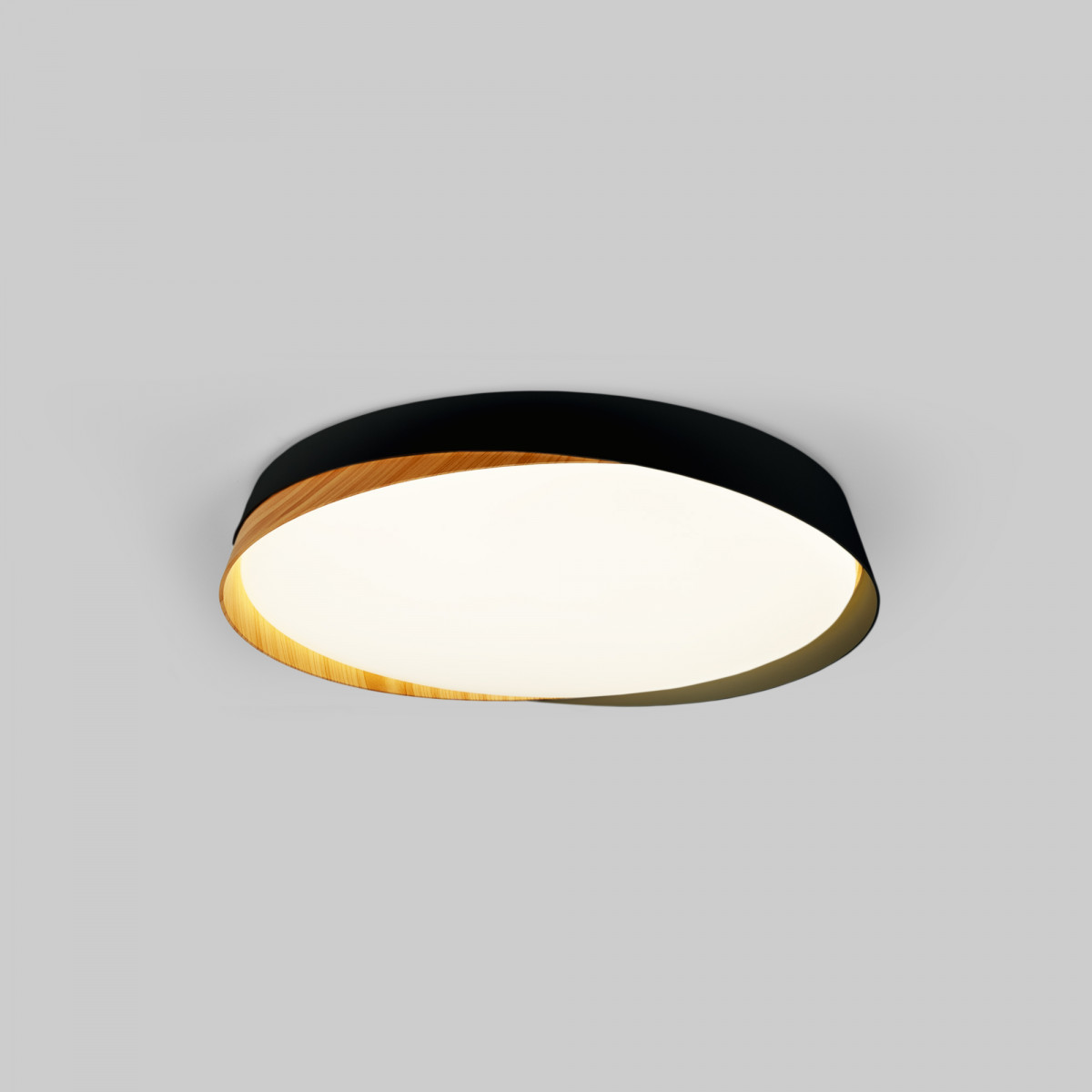 CCT LED 36W ceiling light - Wood effect - ø50cm - IP22