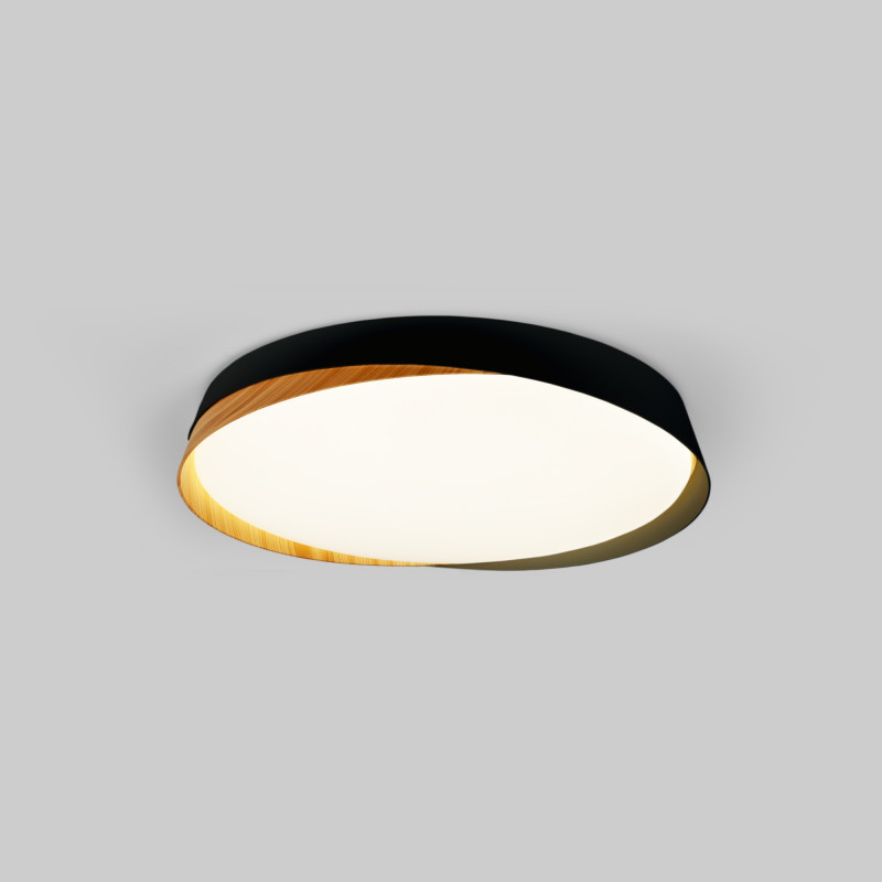 CCT LED 36W ceiling light - Wood effect - ø50cm - IP22