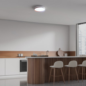 CCT LED 24W ceiling light - Wood effect - ø40cm - IP22