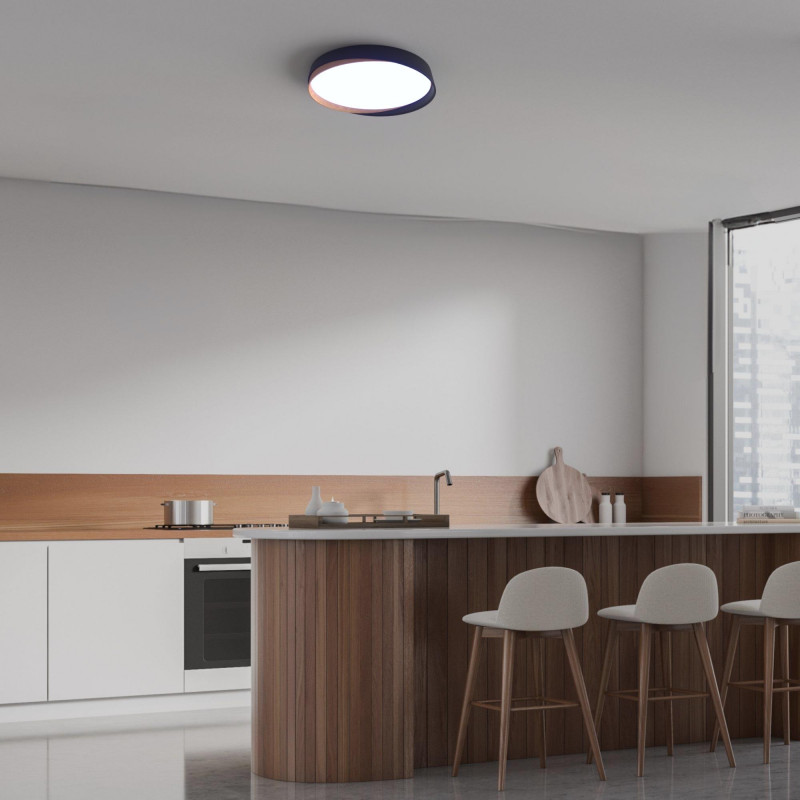 CCT LED 36W ceiling light - Wood effect - ø50cm - IP22