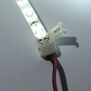 Connector for single color LED strips 8 mm