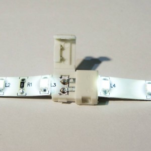 Connector for single color LED strips 8mm direct without cable