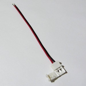 Connector for single color LED strip 8 mm to cable