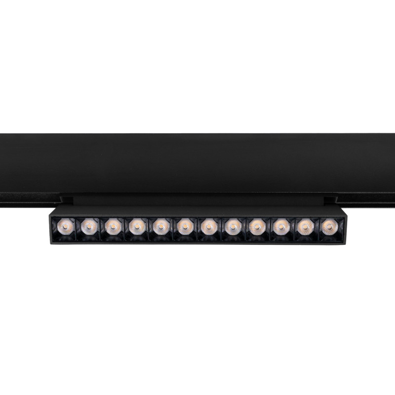Adjustable linear track light 48V - 12W - 2800K - OSRAM Chip - UGR18 - Black