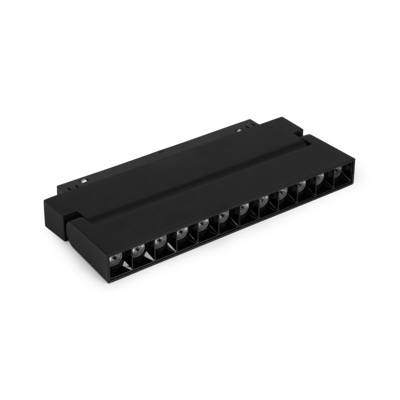 Adjustable linear track light 48V - 12W - 2800K - OSRAM Chip - UGR18 - Black