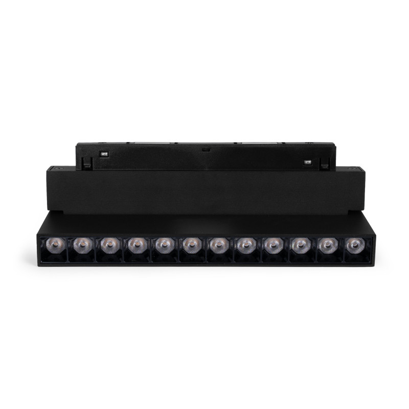 Adjustable linear track light 48V - 12W - 2800K - OSRAM Chip - UGR18 - Black