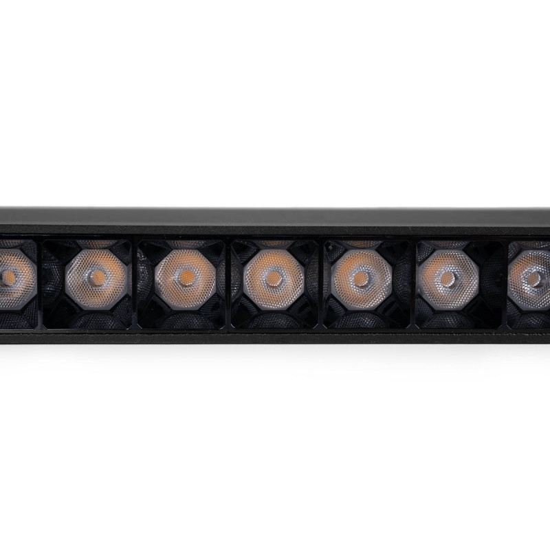 Adjustable linear track light 48V - 12W - 2800K - OSRAM Chip - UGR18 - Black