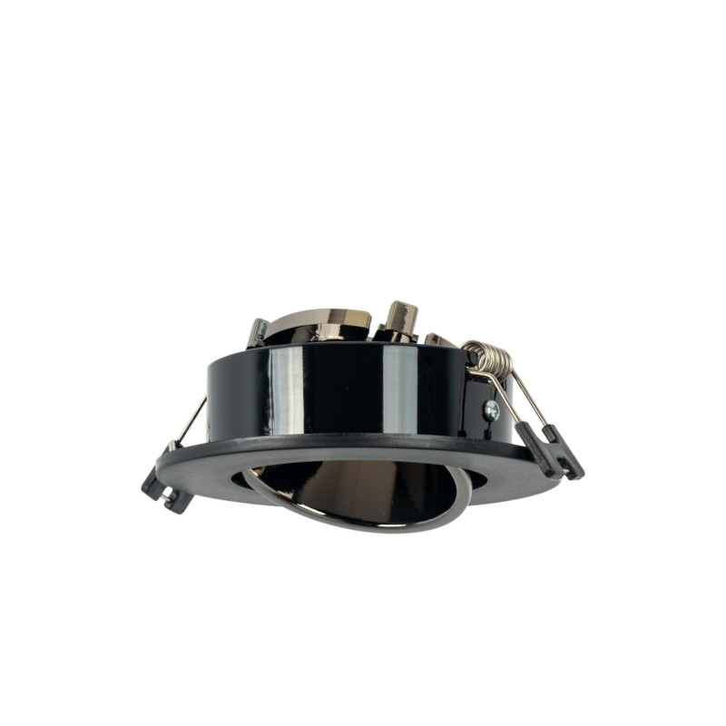 Recessed downlight ring Ø90mm (grey/black) + 5.4W GU10 Bulb + Socket