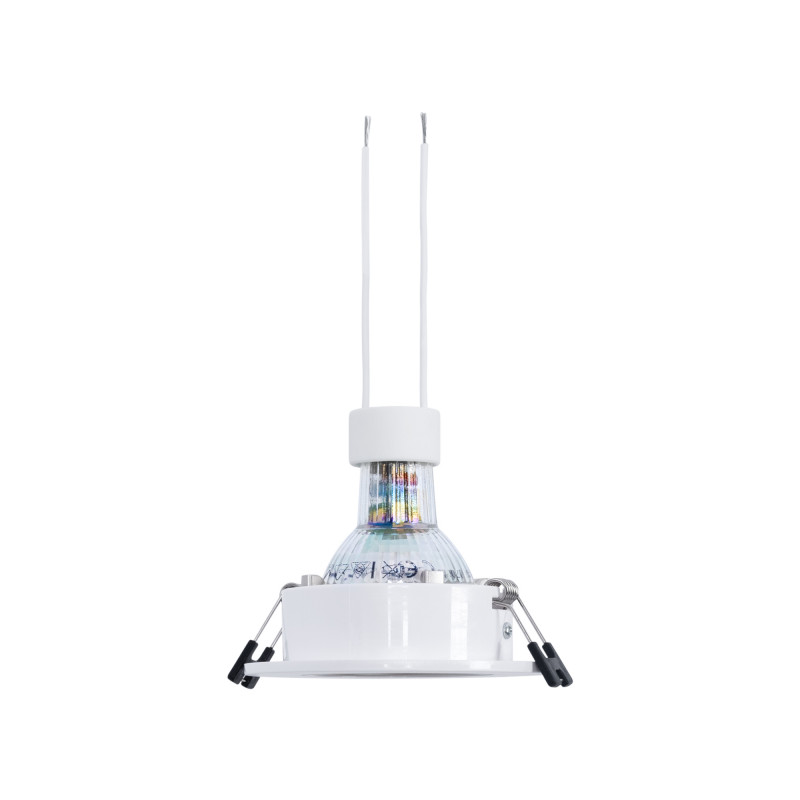 KIT - Recessed downlight ring Ø90mm (white/champagne) + Bulb GU10 5,4W + Socket