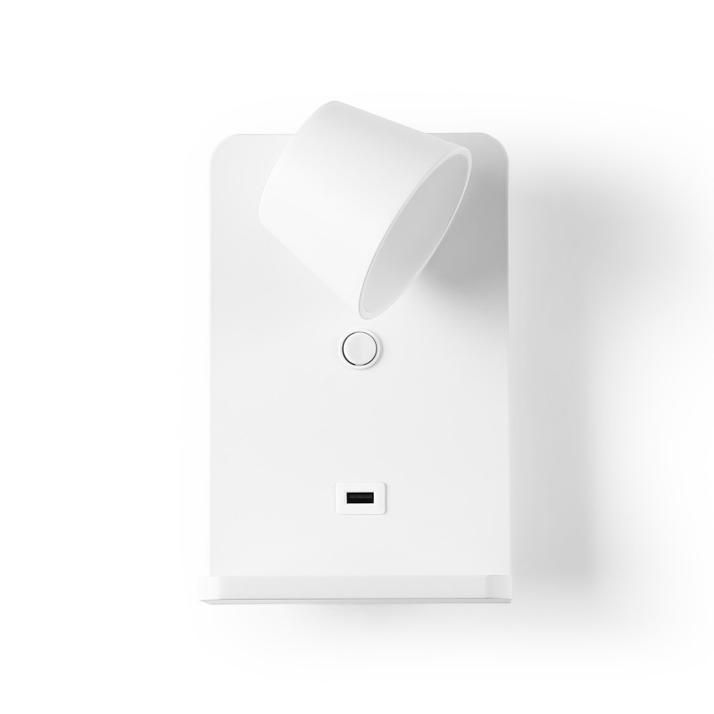 Wall light with USB port "BASKOP W" - 6W - Wireless Charging Base Wall light with USB port "BASKOP W" - 6W - Wireless Charging Base