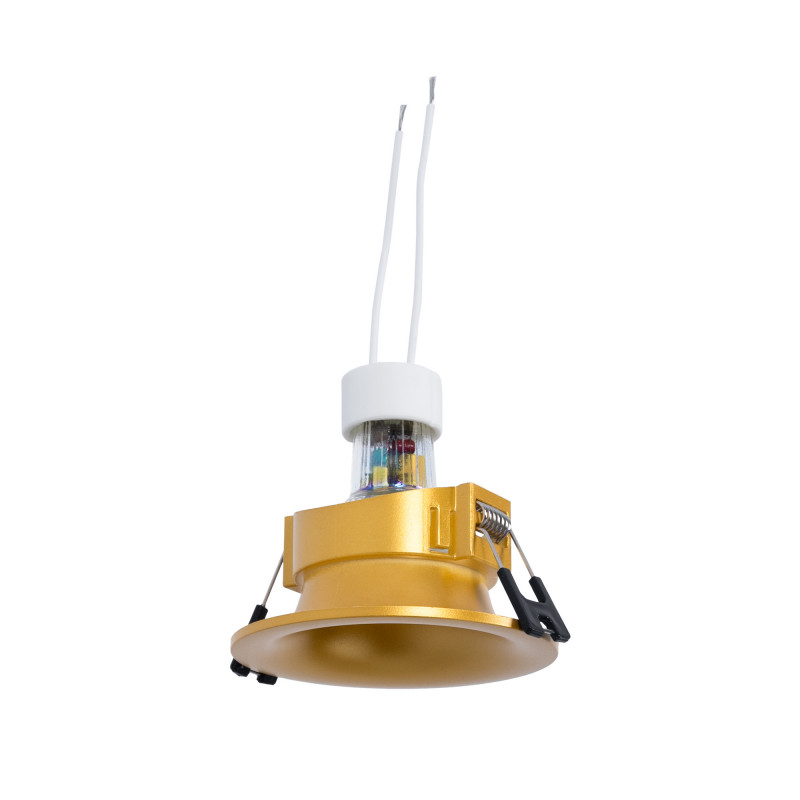 KIT - Recessed downlight ring Ø86mm (golden) + 5.4W GU10 Bulb + Socket