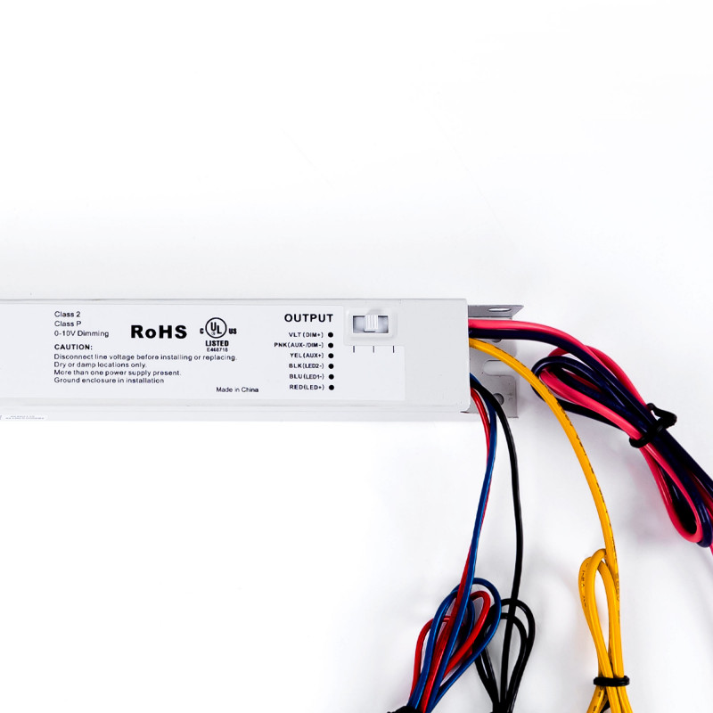 Driver for CCT LED linear light - Dimmable 0-10V + 12V power supply - 30-42V DC - 44W - 650-1050mA Driver for CCT LED linear light - Dimmable 0-10V + 12V power supply - 30-42V DC - 44W - 650-1050mA